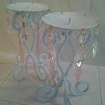 Pale Aqua Shabby Candlehold..