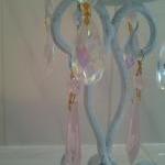 Pale Aqua Shabby Candlehold..