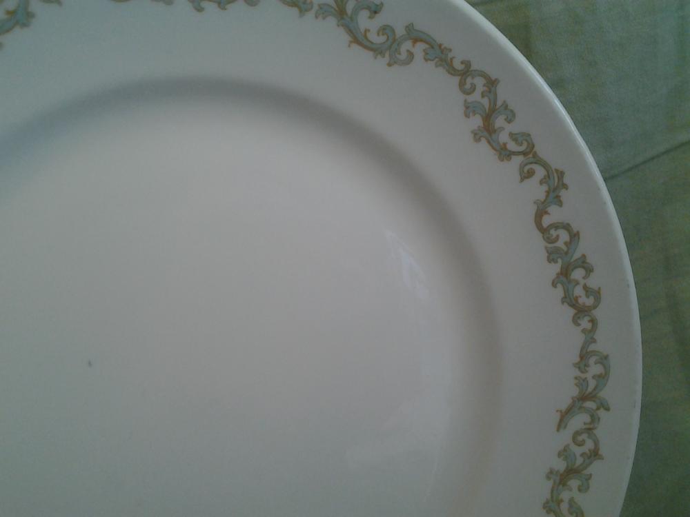 Vintage Haviland Limoges Plate Aqua Pattern 8.75" France
